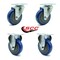 Service Caster 4 Inch Blue Polyurethane Wheel Swivel Top Plate Caster Set with 2 Rigid SCC SCC-20S414-PPUB-BLUE-TP2-2-R-2 - alternate 6